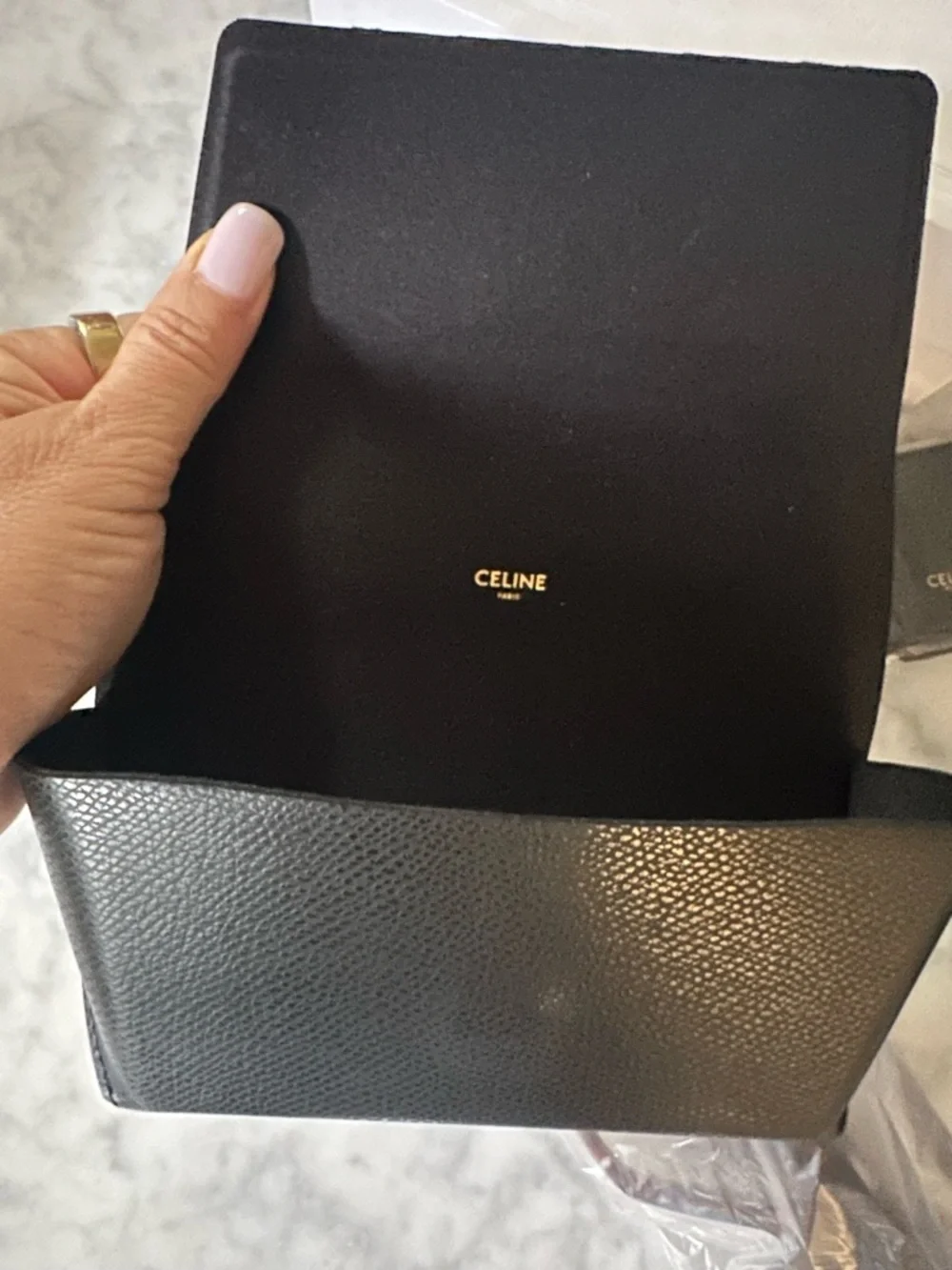 CELINE CL400921 60mm Oversized Square Unisex Sunglasses NWT Dark Havana 52F